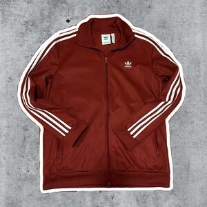 Adidas burgundy track top / zip up men’s size large